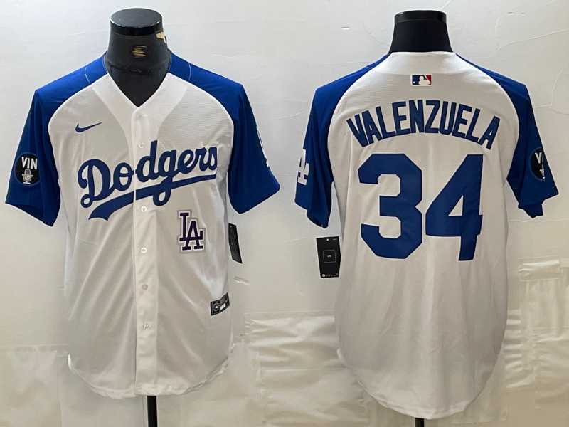 Men's Los Angeles Dodgers #34 Toro Valenzuela White Blue Fashion Stitched Cool Base Limited Jerseys,We sell and wholesale Men's Los Angeles Dodgers #34 Toro Valenzuela White Blue Fashion Stitched Cool Base Limited Jerseys on line form chian!